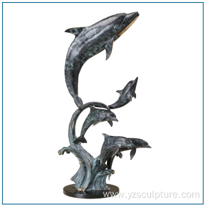 Life Size Bronze Dolphin Sculpture for Sale